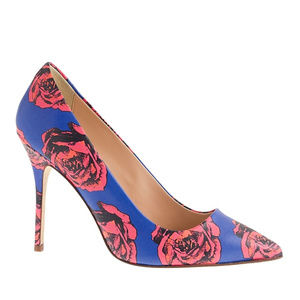 J. Crew Roxie Printed Leather Pumps Heels